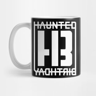 Haunted Birthday Text Logo (white) Mug